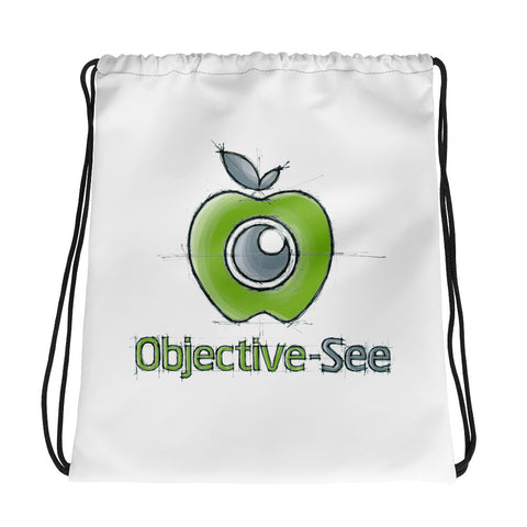 Objective-See Hand Drawn Drawstring Bag